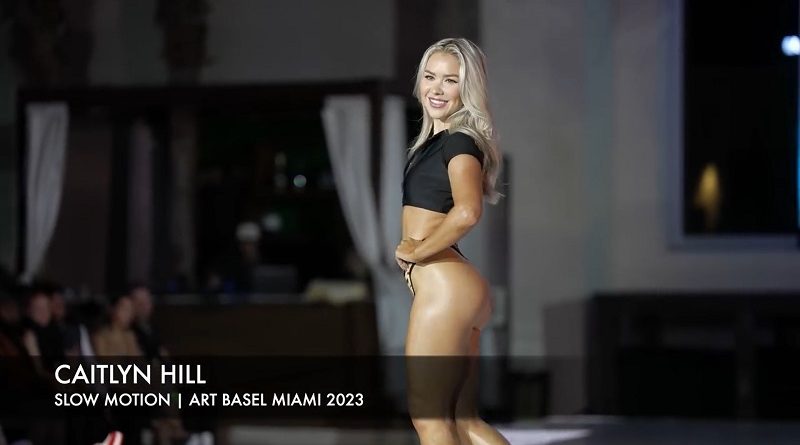 Кейтлин Хилл горячие фото и видео на Art Basel Маями 2024